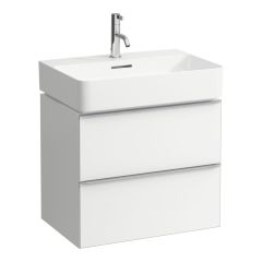 LAUFEN SPACE Skrinka pod umývadlo, s 2 zásuvkami, pre umývadlo 810283, 585x410x520 mm, Tmavý brest, tmavohnedá hliníková rúčka 103, H4101421601031