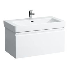 LAUFEN LAUFEN PRO S Skrinka pod umývadlo 813965 so zásuvkou a vnútornou zásuvkou, 810x450x390 mm, Biela 463, H4835020964631