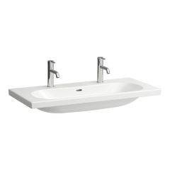 LAUFEN LUA Umývadlo s dvoma otvormi pre dve batérie s prepadom, 1000x460 mm, farba Biela, H8100890001071