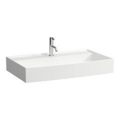 LAUFEN Kartell LAUFEN Umývadlo s jedným otvorom pre batériu, bez prepadu, 800x460 mm, farba Biela LCC, H8103364001111