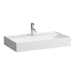 LAUFEN Kartell LAUFEN Umývadlo s jedným otvorom pre batériu, bez prepadu, 800x460 mm, farba Biela matná, H8103367571111