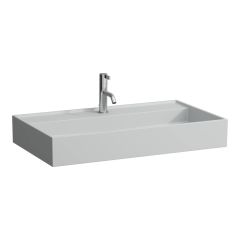LAUFEN Kartell LAUFEN Umývadlo s jedným otvorom pre batériu, bez prepadu, 800x460 mm, farba Šedá mat, H8103367591111