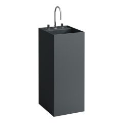 LAUFEN Kartell LAUFEN Voľne stojace umývadlo so skrytým odpadom s tromi otvormi pre batériu, bez prepadu, 375x435 mm, farba Grafit mat, H8113317581581