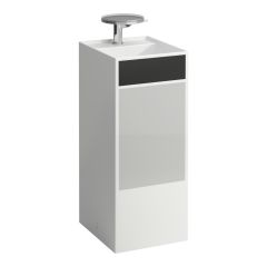 LAUFEN Kartell LAUFEN Voľne stojace umývadlo so skrytým odpadom s jedným otvorom pre batériu, bez prepadu, 375x435 mm, farba Povrch čierna a šedá, H811331D031111
