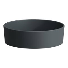 LAUFEN Kartell LAUFEN Umývadlová misa bez otvoru pre batériu, bez prepadu, SaphirKeramik, 420x420 mm, farba Grafit mat, H8123317581121