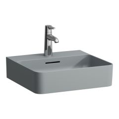 LAUFEN VAL Umývadielko bez otvoru pre batériu, bez prepadu, SaphirKeramik, 450x420 mm, farba Grafit mat, H8152817581121