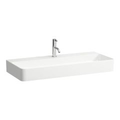 LAUFEN VAL Umývadlo, brúsená spodná hrana s dvoma otvormi pre batériu, bez prepadu, SaphirKeramik, 950x420 mm, farba Biela, H8162870001151