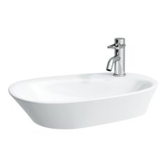 LAUFEN PALOMBA COLLECTION Umývadlová misa, s armatúrnou doskou s jedným otvorom pre batériu, bez prepadu, 600x400 mm, farba Biela LCC, H8168034001111