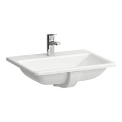 LAUFEN LAUFEN PRO S Zápustné umývadlo zhora s jedným otvorom pre batériu uprostred s prepadom, 560x440 mm, farba Biela LCC, H8189634001041