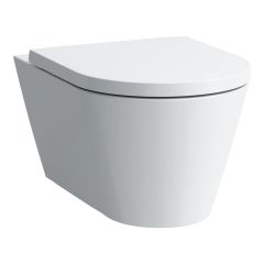 LAUFEN Kartell LAUFEN, Závesné WC Rimless, hlboké splachovanie, 4,5/3 l, zaguľatený zadný lem, Biela 000, 545x370 mm, H8203370000001
