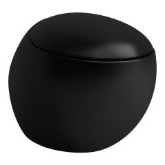 LAUFEN ILBAGNOALESSI, Závesné WC, Rimless, hlboké splachovanie, Čierna matná 716, 585x390 mm, H8209717160001