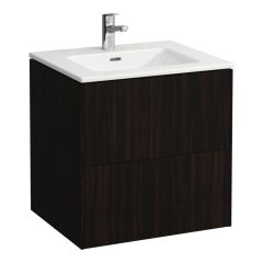 LAUFEN LAUFEN PRO S Umývadlo slim so skrinkou 60 cm, s 2 zásuvkami, vr. deliaceho systému do zásuviek, 600x500x610 mm, Tmavohnedý brest 263, H8649602631041