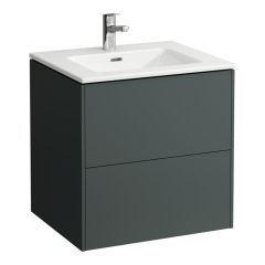 LAUFEN LAUFEN PRO S Umývadlo slim so skrinkou 60 cm, s 2 zásuvkami, vr. deliaceho systému do zásuviek, 600x500x610 mm, Šedá traffic 266, H8649602661041