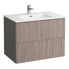 LAUFEN LAUFEN PRO S Umývadlo slim so skrinkou 80 cm, s 2 zásuvkami, vr. deliaceho systému do zásuviek, 800x500x610 mm, Bledý brest 262, H8649612621041