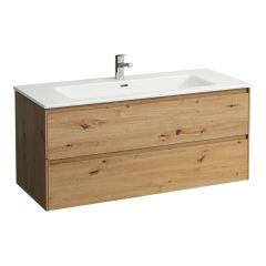 LAUFEN LAUFEN PRO S Umývadlo 'slim' so skrinkou 120 cm, s 2 zásuvkami, vr. deliaceho systému do zásuviek, 1200x500x540 mm, Divoký dub 267, H8649692671041