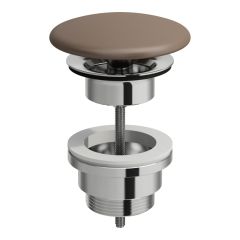 LAUFEN VAL Odpadový ventil s keramickou krytkou, neuzatvárateľný (pre umývadlá bez prepadu), 82x82 mm, farba Café mat, H8981841880001