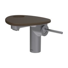 LAUFEN ADA Umývadlová stojánková páková batéria s výtokom 110 mm, bez výpusti, vrátane poličky s otvorom, PVD nerez/kávová matná 504, HF506702504000