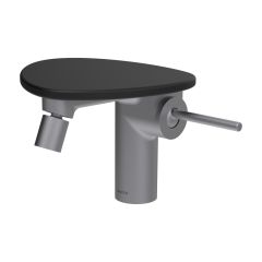 LAUFEN ADA Bidetová stojánková páková batéria s click-clack výpusťou, vrátane poličky bez otvoru, PVD nerez/čierna matná 503, HF506710503060