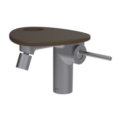 LAUFEN ADA Bidetová stojánková páková batéria s click-clack výpusťou, vrátane poličky s otvorom, PVD nerez/kávová matná 504, HF506710504000