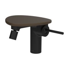 LAUFEN ADA Bidetová stojánková páková batéria s click-clack výpusťou, vrátane poličky bez otvoru, PVD čierna/kávová matná 514, HF506710514060