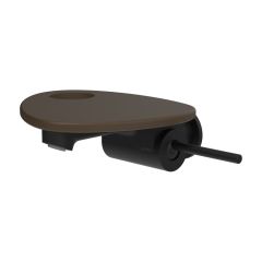 LAUFEN ADA Umývadlová podomietková páková batéria pre 1-bodový Simibox, pevný výtok 185 mm, vrátane poličky s otvorom, PVD čierna/kávová matná 514, HF506726514000