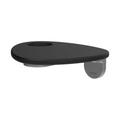 LAUFEN ADA Nástenná polička, vrátane poličky s otvorom, PVD nerez/čierna matná 503, HF506790503000