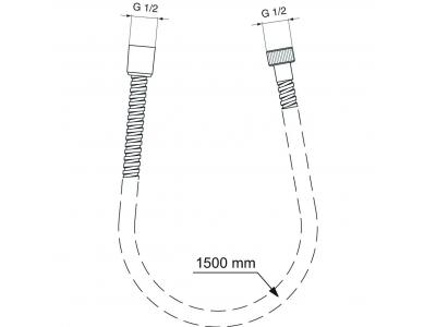 IDEALRAIN Sprchová hadice "Metallflex" 125 cm, A2403AA