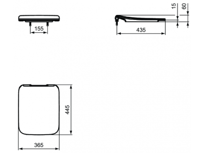 STRADA II WC sedadlo ultra ploché soft-close, T360101