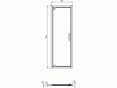 CONNECT 2  Pivotové dvere 70 cm, K9266EO