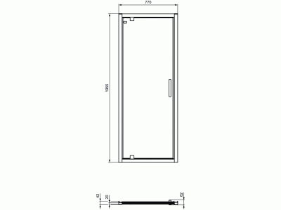 CONNECT 2 Pivotové dvere 100 cm, K9272V3