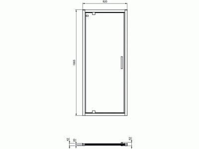 CONNECT 2 Pivotové dvere 85 cm, K9269EO