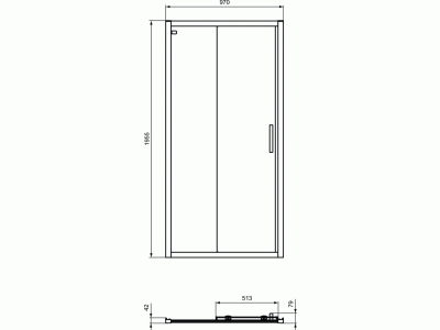 CONNECT 2 Posuvné dvere 110 cm dvojdielné, K9275V3