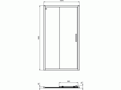 CONNECT 2 Posuvné dvere 110 cm dvojdielné, K9275EO