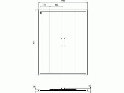 CONNECT 2 Posuvné dvere 150 cm štvordielné, K9281EO