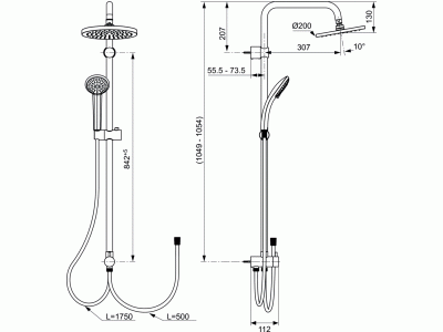 IDEALRAIN sprchový systém M3, A6281AA