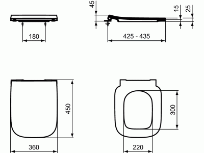 I.LIFE B WC sedadlo ultraploché Soft-Close mechanizmus, T500301