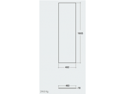 RAK PLANO Horná doska 160,5x46 cm, PLASL16146500