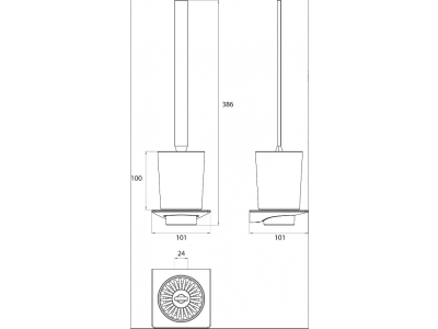 EMCO ART  toaletná kefa na WC, 161500102