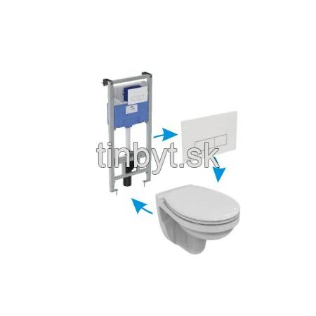 PACK SIMPLICITY WC - závesné E8769 + WC sedadlo E1317 + nádržka R020467, R009467 + dvojtlačítko, R0121AC