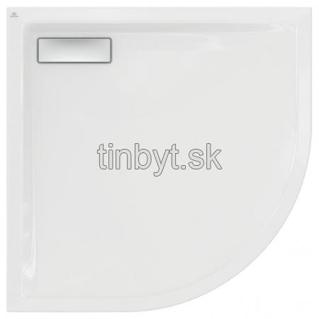 Sprchová vanička akrylátová - štvrťkruh - 90x90cm - lesklá biela,  T449201