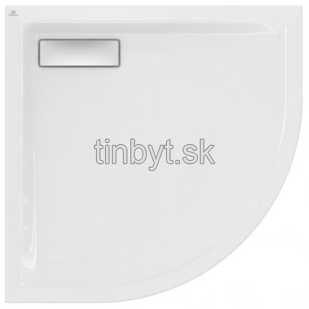 Sprchová vanička akrylátová - štvrťkruh - 80x80cm - lesklá biela,  T449101