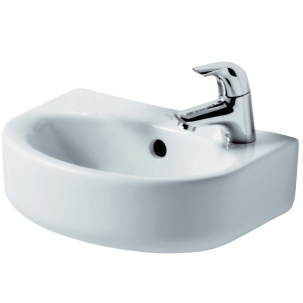 CONNECT Umývadielko Arc 35 cm s jedným otvorom pre batériu vpravo, E7913