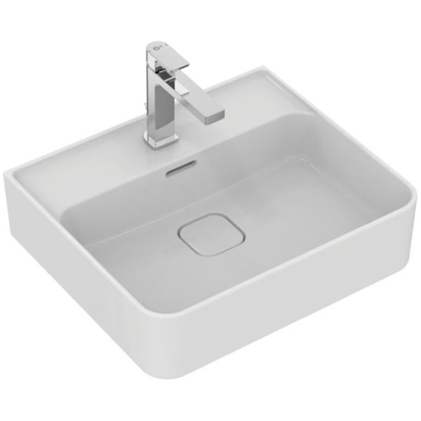 STRADA II Umývadlo 50x43 cm s 1 otvorom pre batériu a  s brúsenou spodnou hranou, T364301
