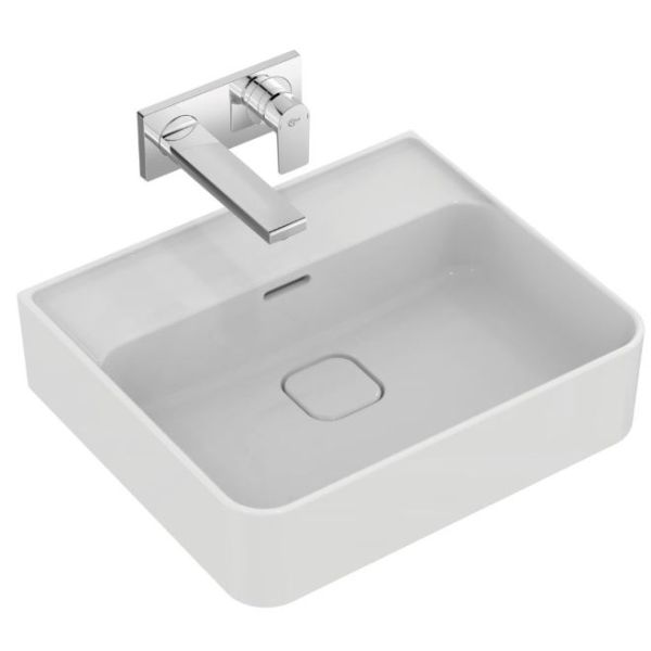 STRADA II Umývadlo 50x43 cm bez otvoru pre batériu a s brúsenou spodnou hranou, T364901