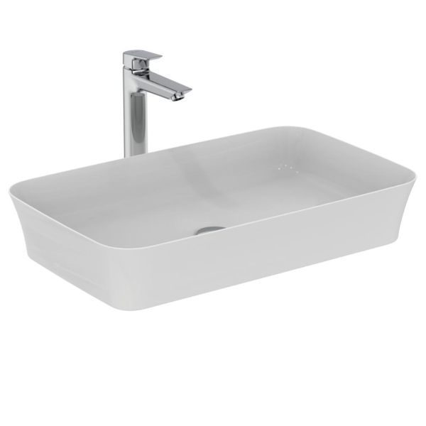 IPALYSS Umývadlo na dosku 65x40 cm bez prepadu, bez otvoru pre batériu, E1886MA