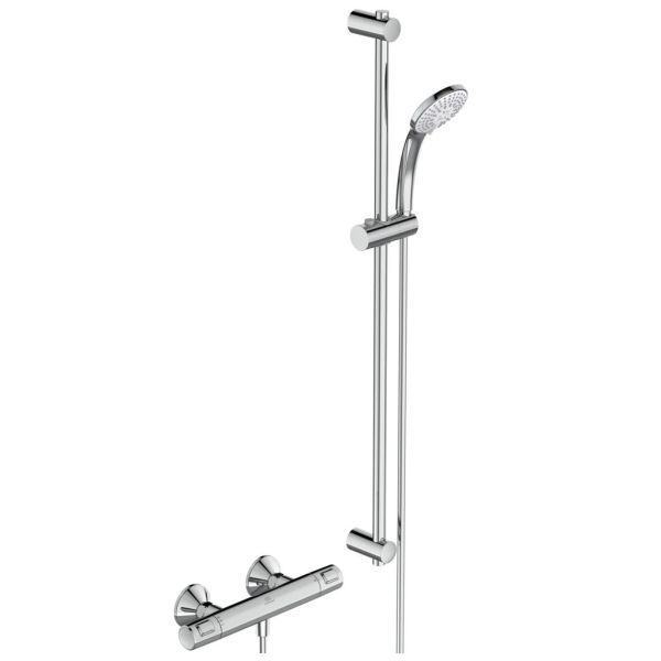 CERATHERM T25 Sprchová nástenná termostatická batéria, so sprchovou kombináciou tyč 90 cm, A7204AA