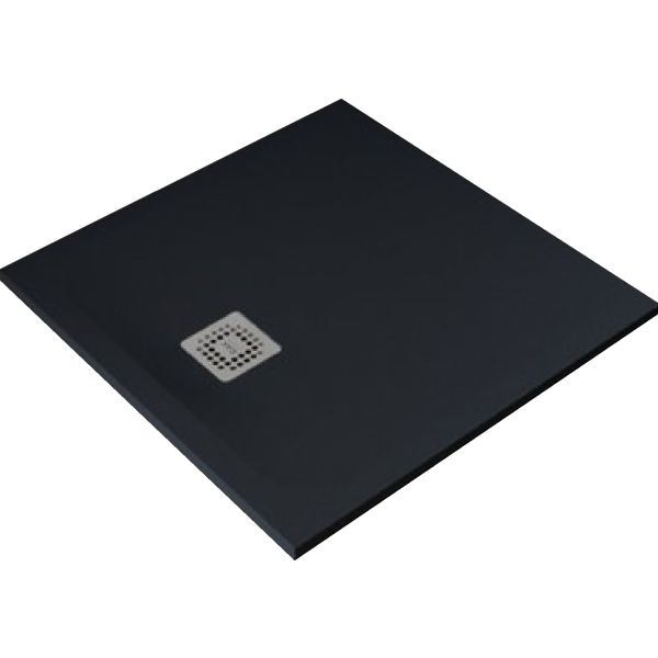 FEELING 80x80x3 cm Sprchová vanička Čierná, RFST080080.504