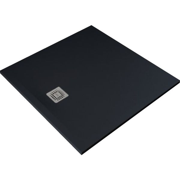 FEELING 100x100x3 cm Sprchová vanička Čierná, RFST100100.504