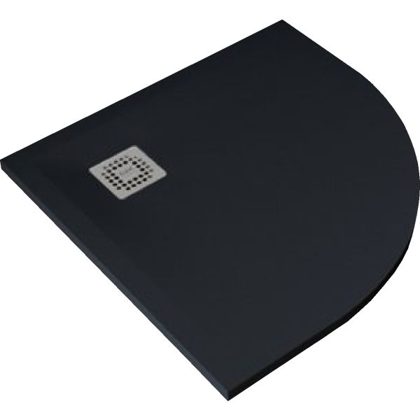 FEELING 80x80x3 cm Sprchová vanička Čierná, RFQU080080.504