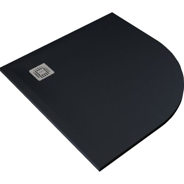 FEELING 100x100x3 cm Sprchová vanička Čierná, RFQU100100.504